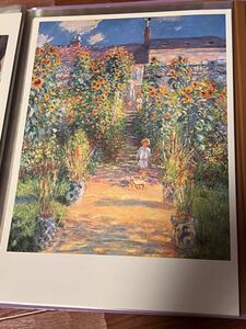 ◆モネ　ヴェトゥイユの画家の庭　印刷画 ◆A-2487