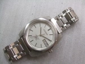 1969年製造モデルシチズンV2腕時計純正ブレス付ガラス新品交換済　J349