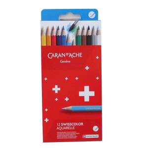 同梱可能 色鉛筆 水性 カランダッシュ スイスカラー 12色 紙箱 1285-812/3268