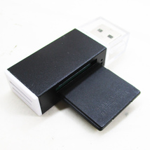 送料無料 SDカードリーダー/ライター 4in1 アルミ SD+microSD+MSDUO+microMSDUO ブラックｘ２個セット/卸_画像4