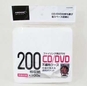  including in a package possibility non-woven case CD/DVD/BD both sides storage type 100 sheets * filing for 2 hole attaching HD-FCD100RH/0706x5 piece set =500 sheets /.