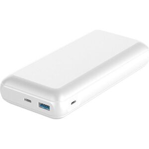 送料無料メール便 箱出し モバイルバッテリー 大容量 PD18W対応 20000mAh PSEマーク有 HIDISC 白色 HD-MBPD18W20000BTWH/2603