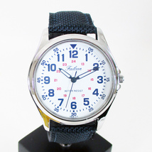 送料無料 シチズン ファルコン 腕時計 日本製ムーブメント ナイロン/革ベルト ネイビー/白 QB38-314 メンズ 紳士_画像4