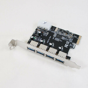 送料無料 USB3.0 PCI-E 増設カード 4ポート 変換名人4573286591228