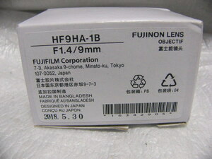 ★新品★ FUJINON HF9HA-1B 9mm F1.4 Cマウントレンズ 1.5メガ画素対応高品質