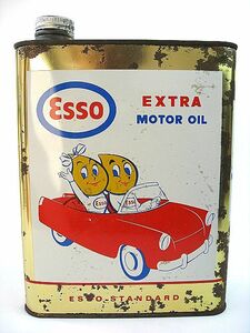 1950’s ESSO エッソ オイルドロップ ビンテージ オイル缶 フランス製 検 FORD シボレー ロッカーズ HOTROD トライアンフ TRIUMPH アメ車