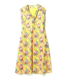  new goods Liberty × BEAMS BOY magical bouquet long One-piece yellow color floral print 