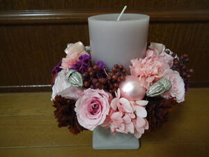 ! work adjustment! preserved flower! candle arrange! rose! marks liefrejie! ornament! final product!