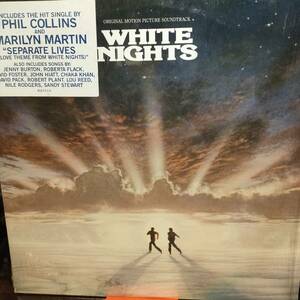 LP US ORIG White Nights: Original Motion Picture Soundtrack サントラ　白夜　フィルコリンズ　シュリンク ステッカー