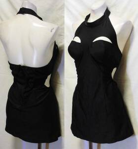 [ new goods unused ] body navy blue micro miniskirt One-piece stretch cloth ( size :M~XL) little thickness .. nylon cloth? soft cup equipped 