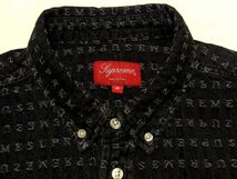 極美 20SS Supreme Jacquard Logos Denim Shirt Mサイズ ジャカード ロゴ デニム シャツ Black ブラック ジャガード_画像4