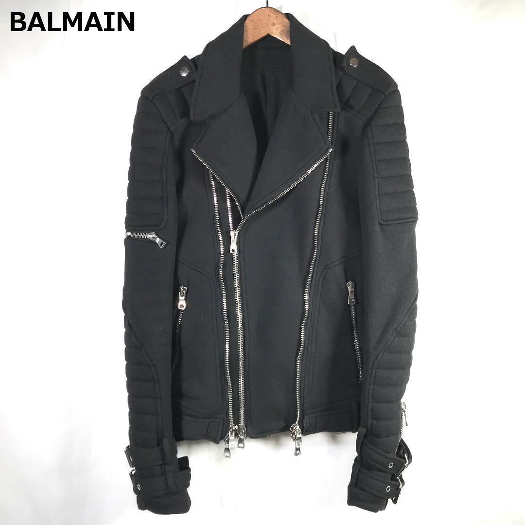 激安工場直販 Balmain H&M 羊革 本革 ライダースジャケット 46 Mサイズ