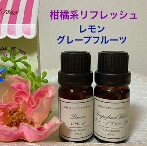 ★柑橘系リフレッシュ★レモン&グレープフルーツ★高品質セラピーグレード精油★