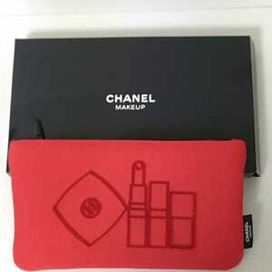 シャネル Chanel ポーチ　ノベルティ　赤　レッド　新品　未使用　バニティ　小物入れ　CHANEL