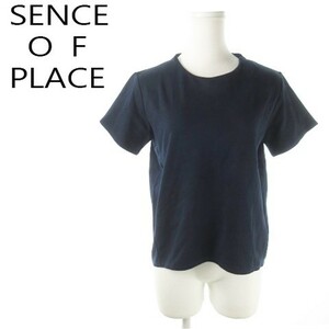 センスオブプレイス バイ アーバンリサーチ Sense of Place by Urban Research カットソー 半袖 F 紺 ネイビー 220326AO6A