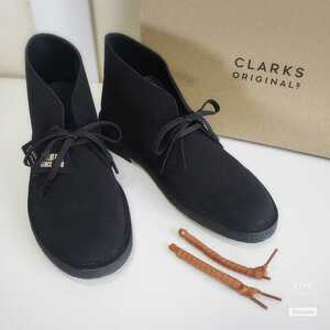 新品◆Clarks DESERT BOOT クラークス デザートブーツ/スエードレザー(US10.5M/27.5～28.0cm位)黒/ブラック/BLK
