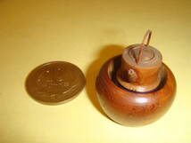 昔の日本の生活　火鉢と鉄瓶、お盆に急須に茶托と湯呑　ミニサイズ_画像4