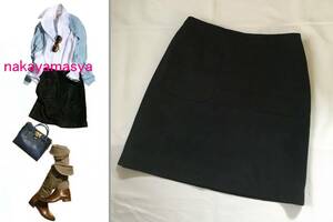 αA Alpha e-0 black suede skirt Domani publication commodity 38M