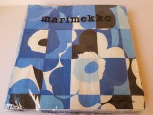 北欧★marimekkoマリメッコ★ペーパーナプキン33cm未開封MINI RUUTU UNIKKO blue①