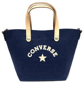 CONVERSE コンバース トートバッグ ショルダーバッグ ロゴ 2WAY 新品　ネイビー