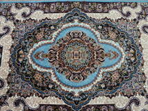 ペルシャ絨毯 玄関マット 120cm×80cm カーペット ラグ 63万ノット 高密度 ウィルトン 機械織り ペルシャ絨毯の本場 イラン産 本物保証 g03_画像3