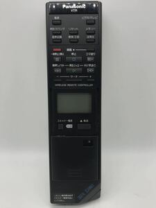 リモコン Panasonic パナソニック VEQ0900 ビデオデッキ用 VTR VHS 全ボタン電波飛び確認済み　N5128