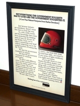1977年 USA 洋書雑誌広告 額装品 AMF Harley Davidson Helmet ハーレーダビッドソン ヘルメット (A4size) / 検索用 店舗 ディスプレイ 看板_画像1