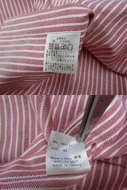V0259：日本製 Maker's Shirts 鎌倉 MSK 鎌倉シャツ 長袖シャツ/赤/M/メンズ Yシャツ ビジネスシャツ ストライプシャツ：35_画像9