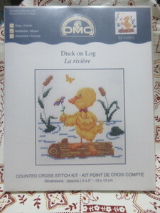 DMC COUNTED CROSS STITCH KIT-KIT POINT DE CROIX COMPTE Duck on Log La rivire