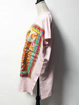 EMILIO PUCCI シルクスカーフ Ｔシャツ S ポンチョTシャツ オーバーサイズ　ピンク　エミリオプッチ_画像2