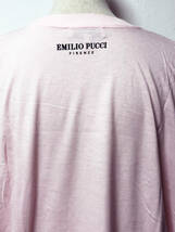 EMILIO PUCCI シルクスカーフ Ｔシャツ S ポンチョTシャツ オーバーサイズ　ピンク　エミリオプッチ_画像4