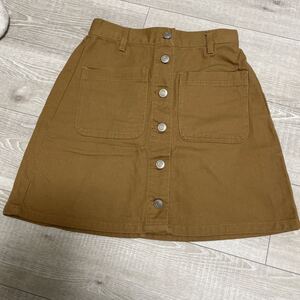 WEGO デニムスカート キャメル ミニスカート
