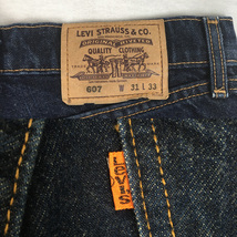 Levi's リーバイス 607 2060704010 00年 ストレート デニム ジーンズ W31 L33 オレンジタブ ジップフライ_画像9