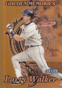 1998 FLEER TRADITION 'LARRY WALKER' GOLDEN MEMORIES 320