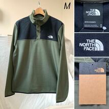 新品正規 ノースフェイス TKA Glacier Snap-Neck Jacket フリース 切り替え スナップ ジャケット プルオーバー M メンズ US企画 送料無料_画像1