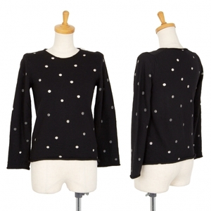  com com COMME des GARCONS wool ... dot knitted so- black S [ lady's ]