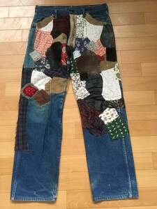 Wrangler Wrangler USA made men's patchwork jeans / remake jeans size W32