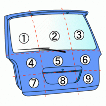 ＳＸ４ DBA-YA11S バックドアASSY ZFM_画像6