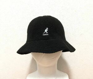 KANGOL BERMUDA Casual ハット バケットハット ブラック SMALL バミューダ パイル地 カンゴール ベルハット 帽子
