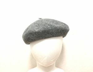 KANGOL beret Britain made gray wool MADE IN ENGLAND Kangol hat plain England made 