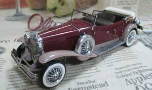 ☆激レア絶版☆フランクリンミント*1/24*1930 Duesenberg J Tourster/Phaeton バーガンディ/タン