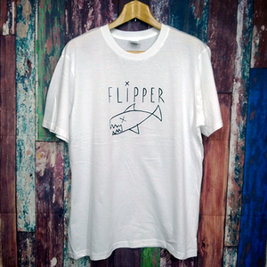 送込　FLIPPER　カートコバーン着用　フリッパー 半袖Tシャツ　白　Mサイズ 