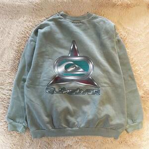 雰囲気良！ 90's ヴィンテージ USA製 Quiksilver クイックシルバー スエット sweatshirt グラフィックアート