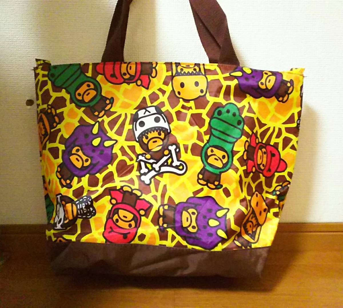 限定☆BAPE KIDSアベイシングエイプbaby miloベビーマイロ茶色トート