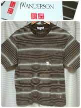 SALE!! ボーダーTシャツJW ANDERSON ユニクロ ユー JWアンダーソンU NIQLO UポケTポケット付きS新品OliveオリーブCOTTON100%綿100%コットン_画像1