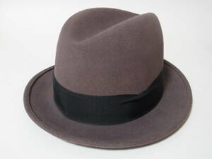 【帽子】 PARK ROYAL HAT パークローヤル ハット 中折れ帽 ウール 灰 Grey 7 1/4 58 MADE IN USA 中古 NEW YORK HAT