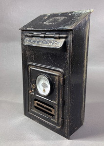 1910's アンティーク メールボックス/アメリカ製/ポスト/照明/ランプ/郵便受け/玄関/外灯/ライト/時計/クロック/ビンテージ/収納/o.c.white