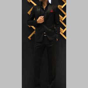 日本製★ LEON掲載 Junhashimoto タキシード スーツ 3 ブラック 黒 AKM wjk 1PIU1UGUALE3 ジュンハシモト ジャケット パンツ セットアップ