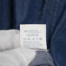F17 □ Trussardi Jeans □ トラサルディジーンズ　長袖シャツ　青　中古　サイズＳ_画像9