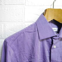 F17 □ Calvin Klein □ カルバン・クライン　長袖シャツ　紫　中古　サイズ８２/３７_画像6